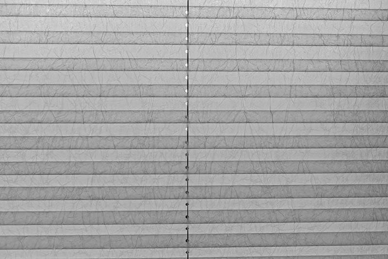 pleated blinds close up