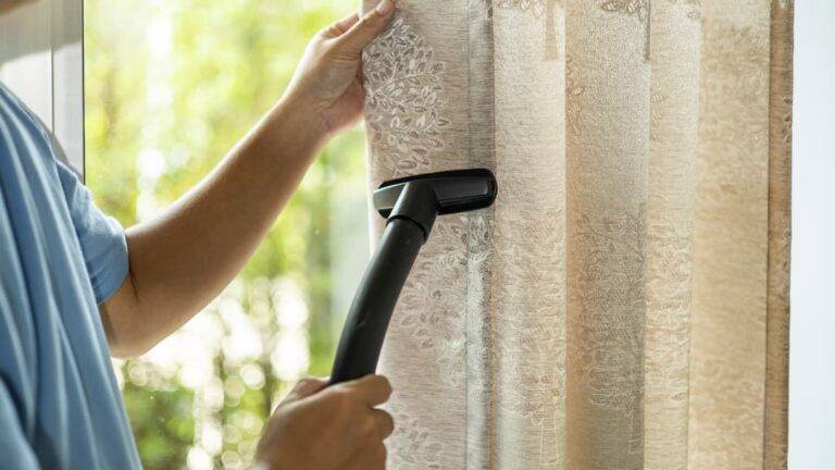 hoovering curtains